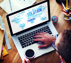 Wall Mural - solution solve problem strategy vision decision concept