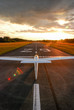 Glider on the runway