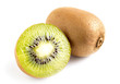 Fresh kiwi fruit on a white background