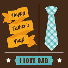 Sticker - Happy fathers day card design.