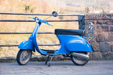 Naklejka na meble Blue ,retro style Italian scooter