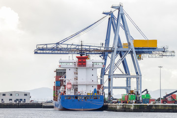 ship loading at the port