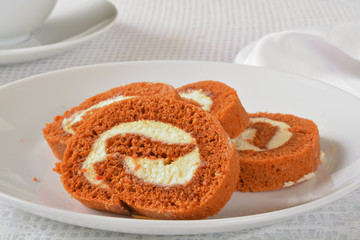 Wall Mural - Carrot cake roll