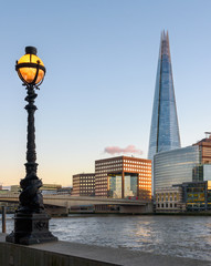 Wall Mural - Shard of London and Street lamp