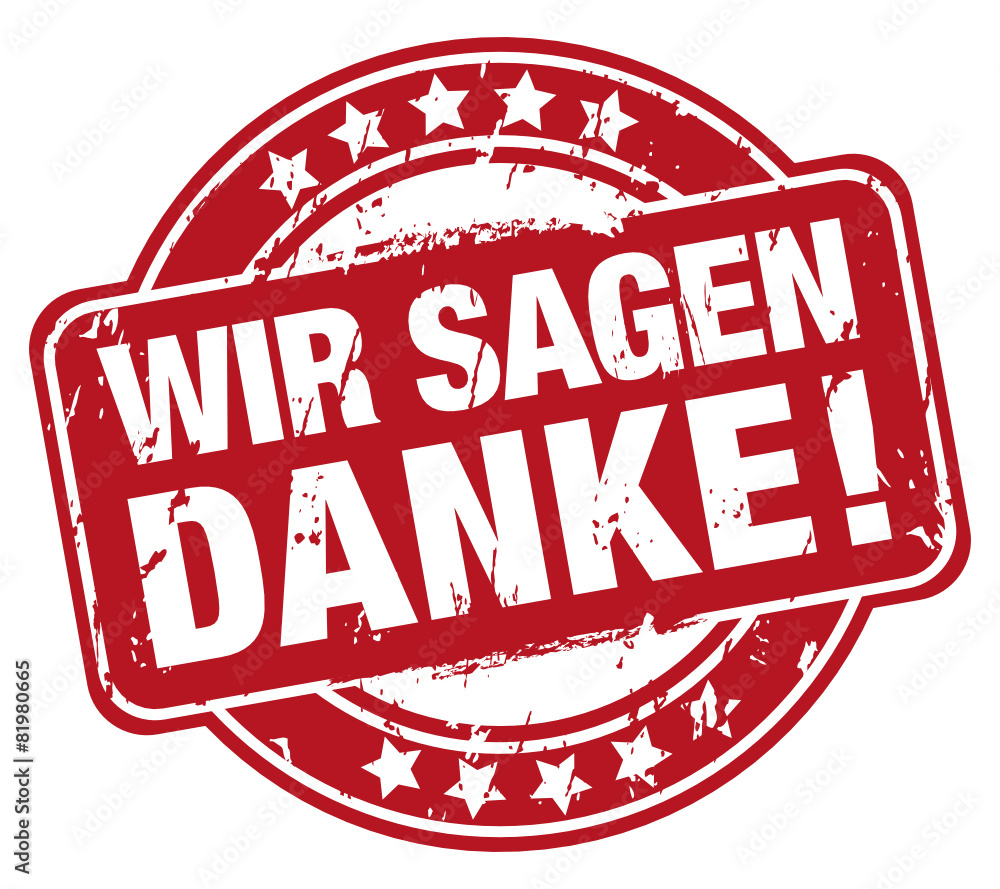 Wir sagen DANKE! Stock Vector | Adobe Stock