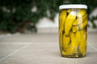 Jar of homemade Pickled Gherkins