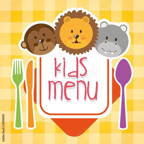 Fototapeta na wymiar kids menu