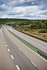 Wall Mural - Highway through France at summer time