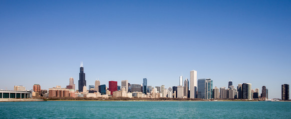 Fototapete - Chicago Skyline - seen from Lake Michigan