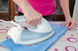 © thodonal - Woman ironing a dishcloth