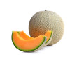 ripe melon on white background