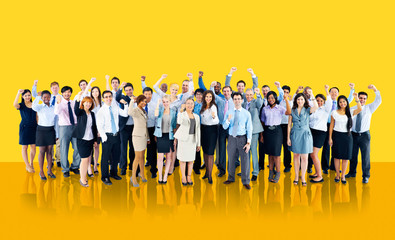 Wall Mural - Business Cheerful Cooperation Happiness Team Concept