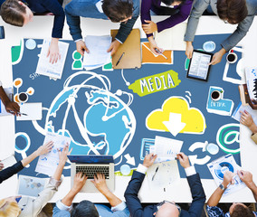 Social Media Social Networking Technology Connection Concept