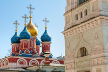 Gold-Domed Epiphany Monastery, Saint George Church In Moscow