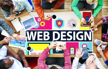 Poster - web design development style ideas interface concept