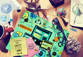 Responsive Design Responsive Quality Content Online Concept