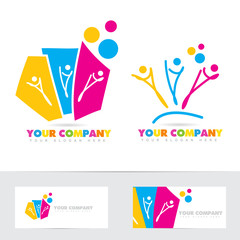 Poster - People party colored logo