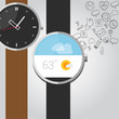 wearable vector smart watches with icon