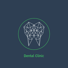 Canvas Print - Dental Clinic logo vector