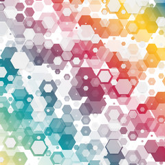 Wall Mural - vector abstract color 3d hexagonal