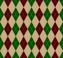Seamless Christmas Argyle Pattern