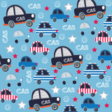 childish pattern with cars  vector illustration