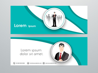 Sticker - Professional website header or banner for business.