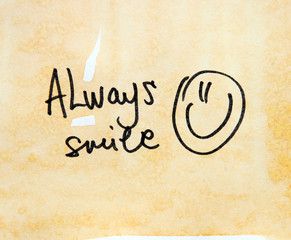 always smile text