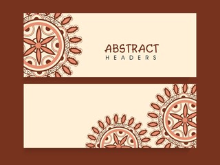 Wall Mural - Floral website header or banner set.