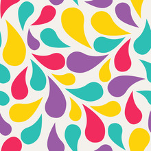 Pop Paisley Seamless Pattern Background