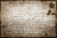 Grunge Background Red Brick Wall Texture Bright Plaster Wall