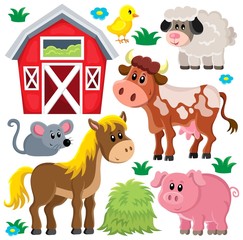 Wall Mural - Farm animals set 2