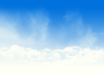 Wall Mural - blue sky and clouds abstract illustration