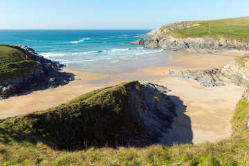 Sticker - Porth Joke beach by Crantock North Cornwall UK