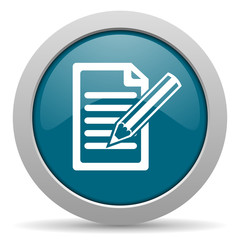 Fototapete - subscribe blue glossy web icon