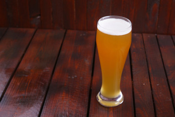 Glass of wheat beer