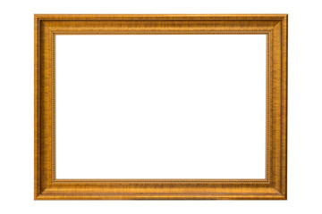 Bronze copper and Gold Frame vintage isolated on white backgroun