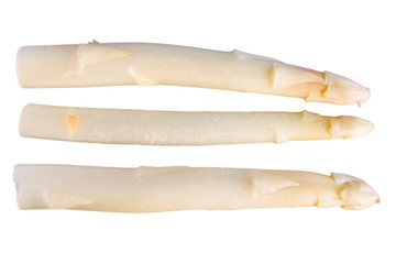 cut out white asparagus on a background