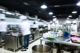 Fototapeta  - modern kitchen and busy chefs