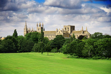English Landscape With Catherdral And Park