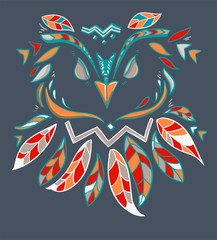 Wall Mural - beautiful owl vector illustration, abstract illustration