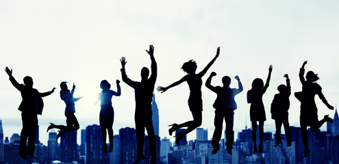 Poster - Business People Success Excitement Victory Achievement Concept
