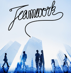 Wall Mural - Teamwork Team Collaboration Support Member Unity Concept