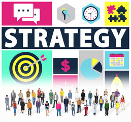 Wall Mural - Strategy Solution Tactics Teamwork Growth Vision Concept