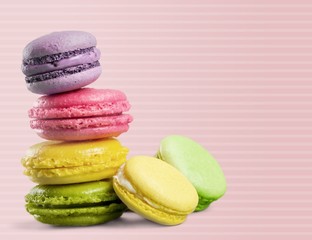 Sticker - Macaroon. Colorful macaroons collection set of isolation on a