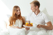 © Photographee.eu - Man serving woman a breakfast