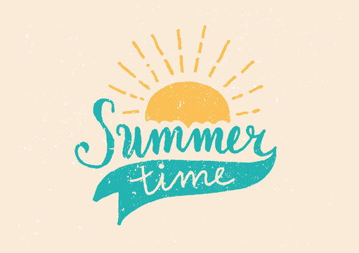 Wall Mural -  - summer time hand lettered design
