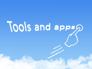 Sticker - tools and apps message cloud shape