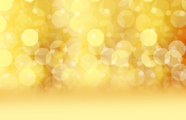 Canvas Print - Light. Gold glittering christmas lights. Blurred abstract