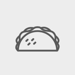 Canvas Print - Taco thin line icon